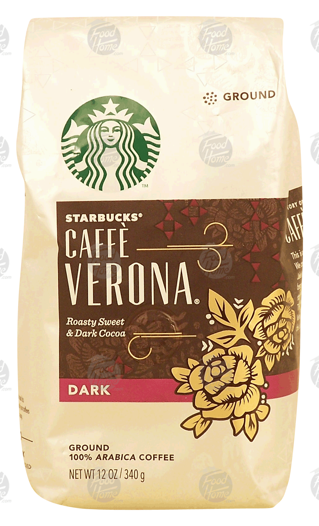 Starbucks Caffe Verona roasty sweet & dark cocoa, dark roast ground coffee, 100% arabica coffee Full-Size Picture